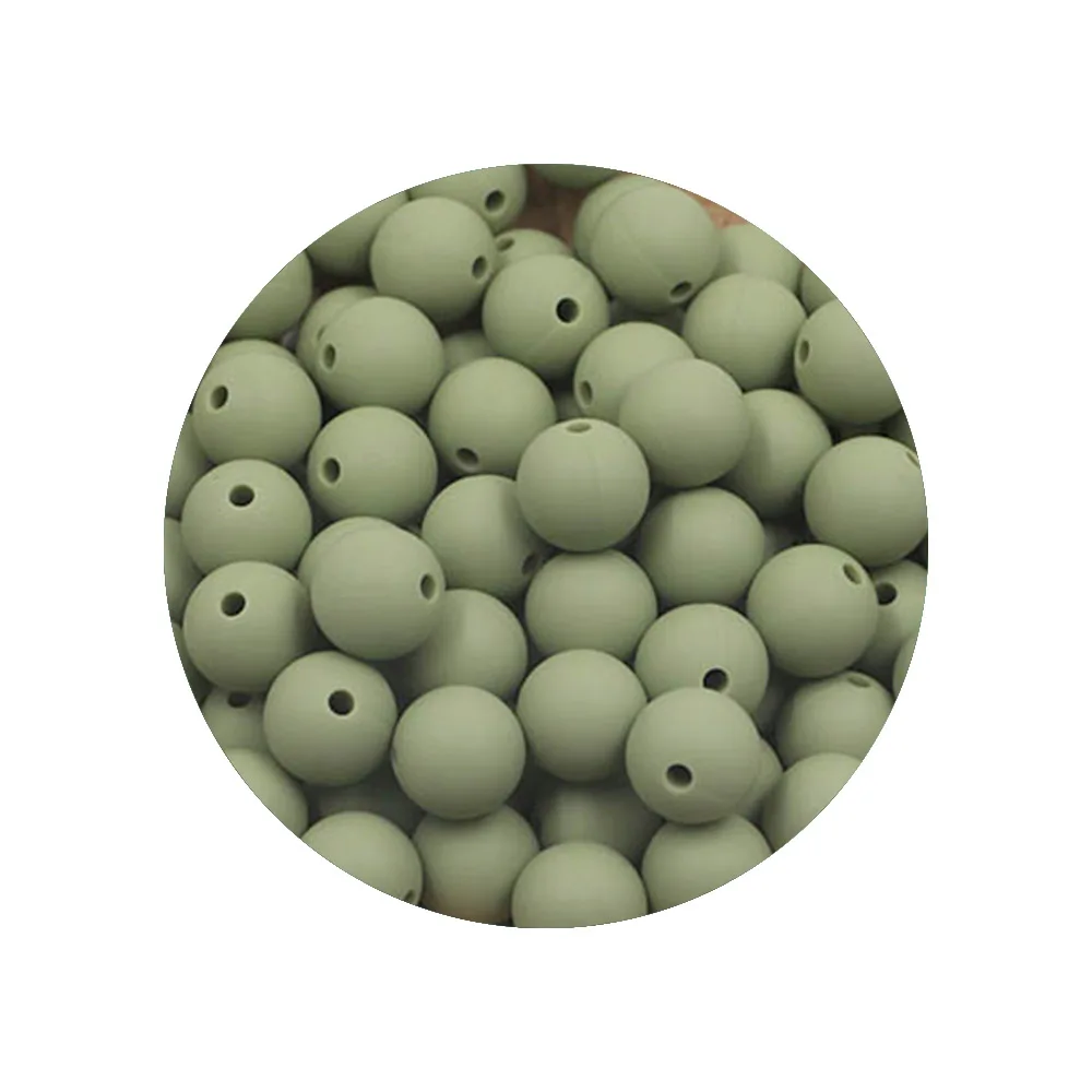 Vibrant Silicone Beads for DIY Jewelry Crafting - 50 Pieces, 12/15mm