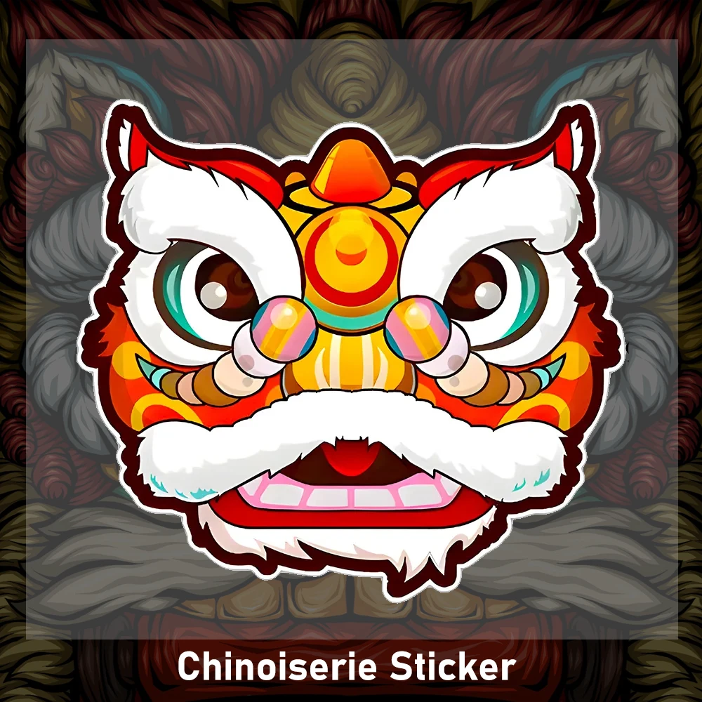 

Chinoiserie Reflective Car Sticker Decor Motorcycle Scooter Auto Body Windshield Fuel Tank Cap Decal Accessories for Honda Vespa