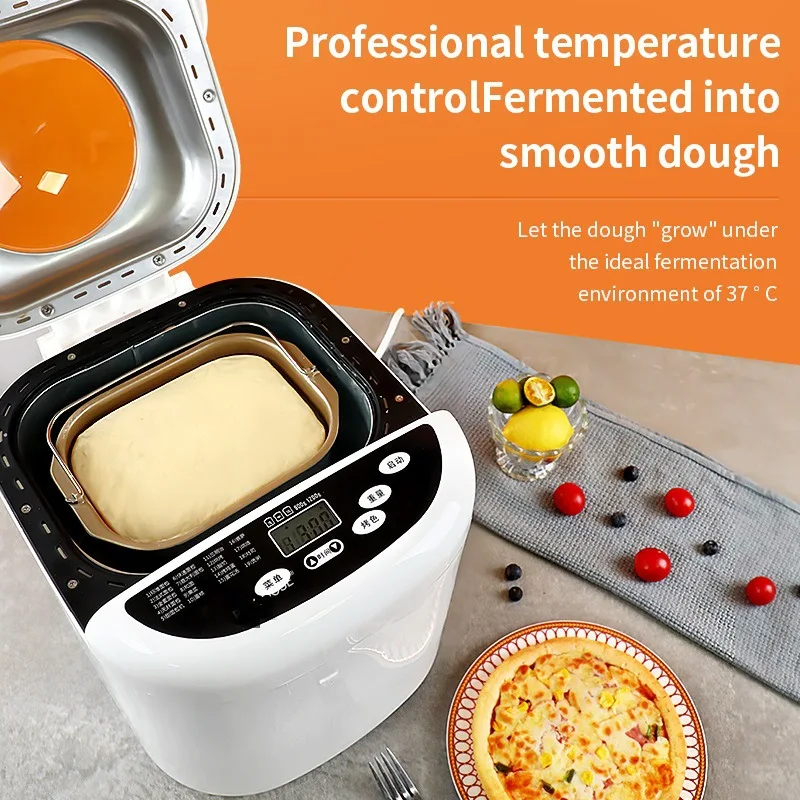 Multifunctional Household Bread Machine 19 Programs 3 Crust Control Toast Efficient Kneading Bread Machine 650-900g 700w