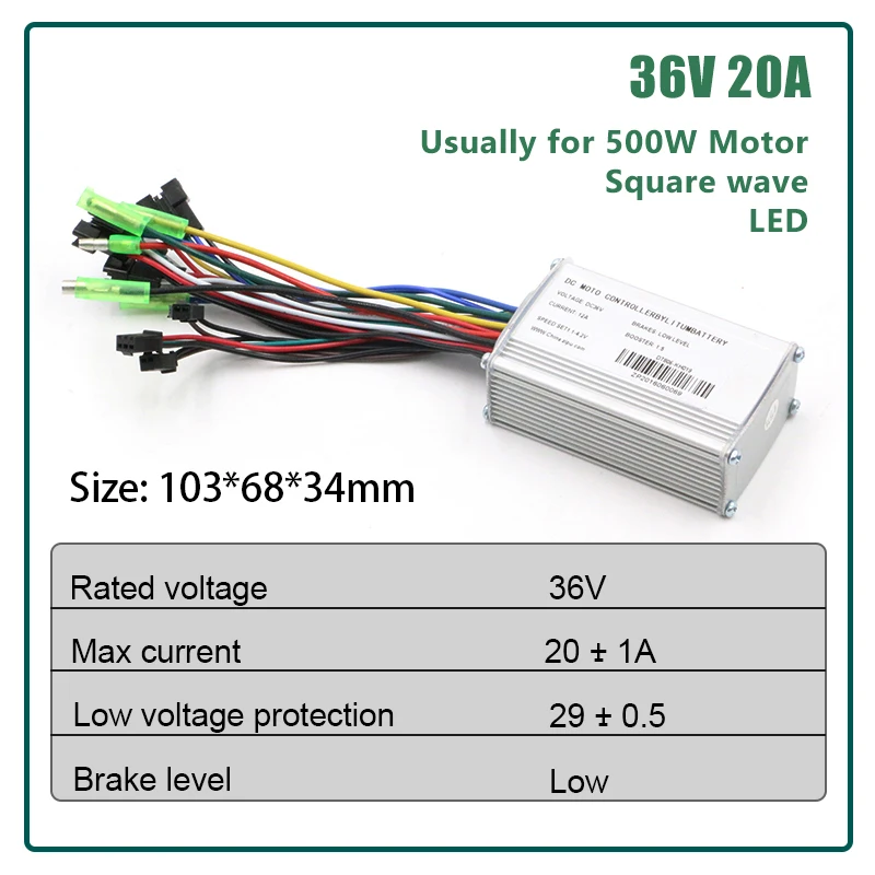 Description Picture 6 of itemElectric Bike Controller 36V 48V 14A 20A 25A 40A for Motor Power 250W 350W 500W 1000W 1500W 2000W DC Controller Ebike Parts LCD