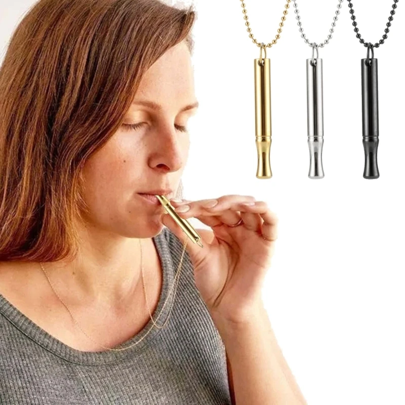 vape kette Anti-Vaping-Halskette – Atempause, Stressabbau, Rauchen Aufhören – Gold,  Edelstahl, 50 Cm, Mit Box-Kette & Pfeifen-Anhänger Inhalator Akku