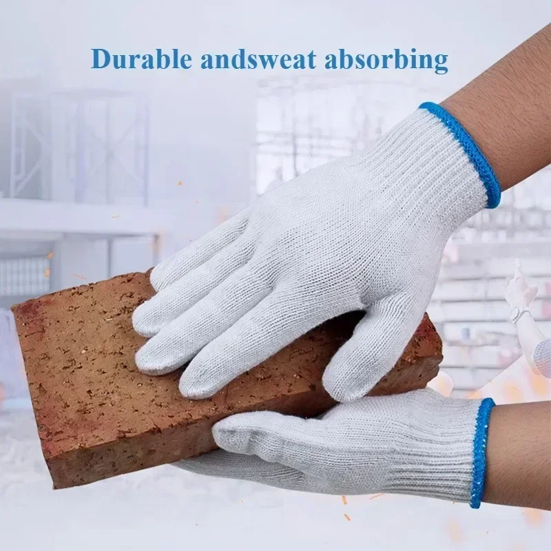Cotton Non Slip Work Gloves for Construction Site Labor Protection
