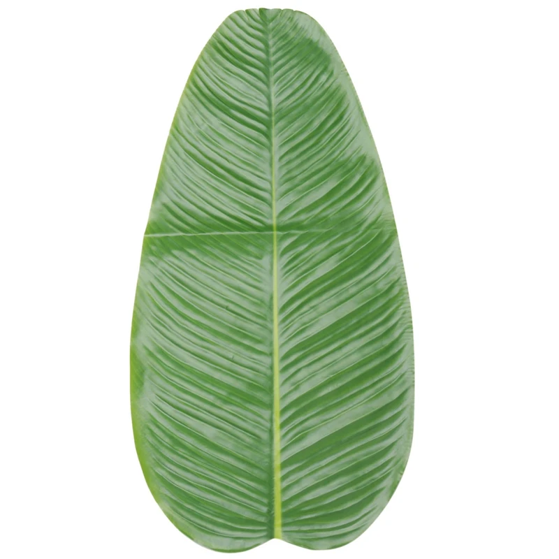 

HOT SALE 5PCS Artificial Banana Leaves Faux Tropical Leaves For Hawaiian Luau Party Decor Table Runner Centerpiece Place Mat