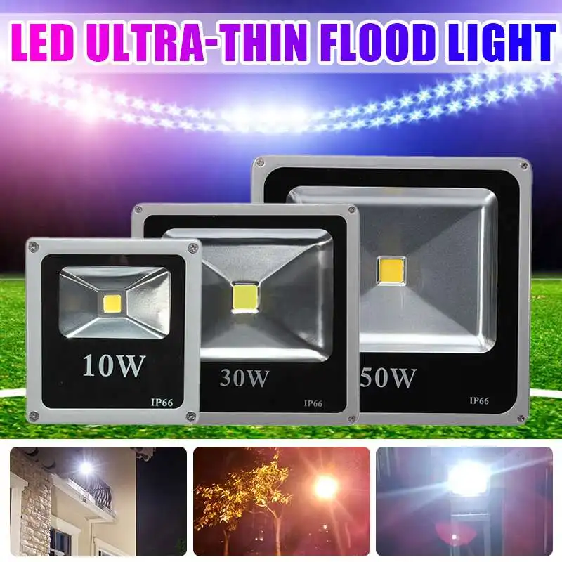 

NEW LED Flood Light AC85-265V 10W 30W 50W High Brightness IP66 Waterproof Outdoor Lighting LED Spotlight Wall Floodlights