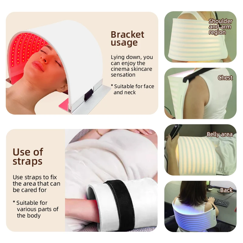 LED Photon Mask 7 Colors USB Salon SPA Home Use for Skin Moisturizing Face & Body Skin Rejuvenation Acne Anti wrinkle Care