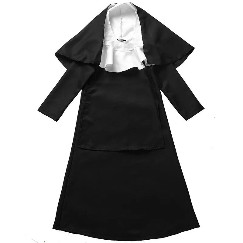 

Halloween Nun CostumeEaster Adult Children Women's Black Priest Stage Costume European And American Cosplay Clothing