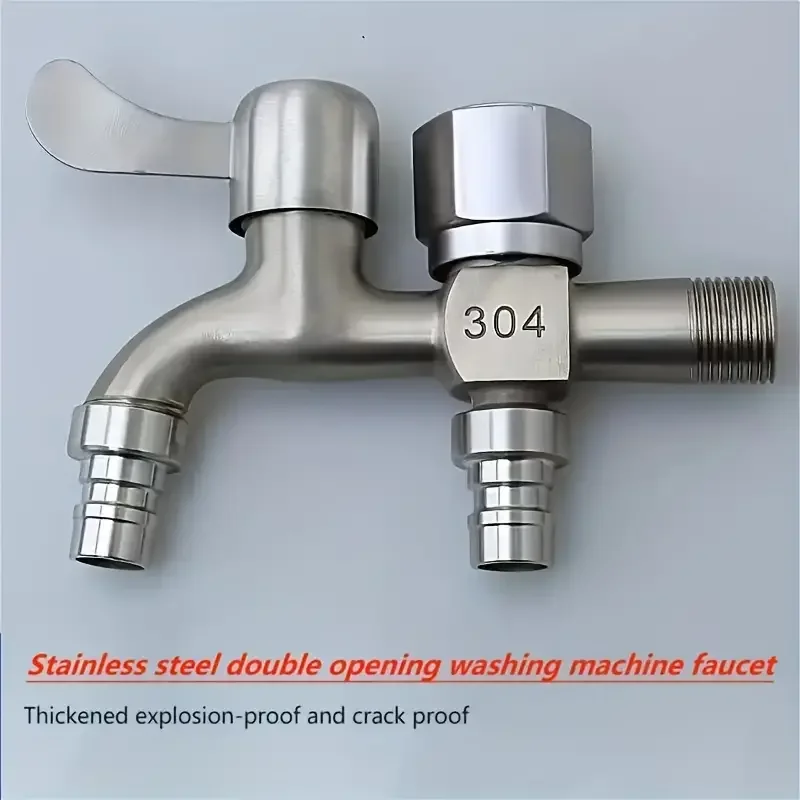 Pool Faucet 1Pc One-in-two-out Mop Pool Faucet Dual-water Dual-water Tap Expansion Faucet for Washing Machine Outdoor Garden Bibcock
