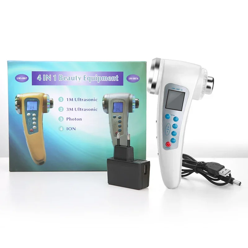 Cavitation Ultrasonic Dual Head Face Body Slimming Massager 7 Colors LED Facial Photon herapy Skin Care Anti-wrinkle Lifting