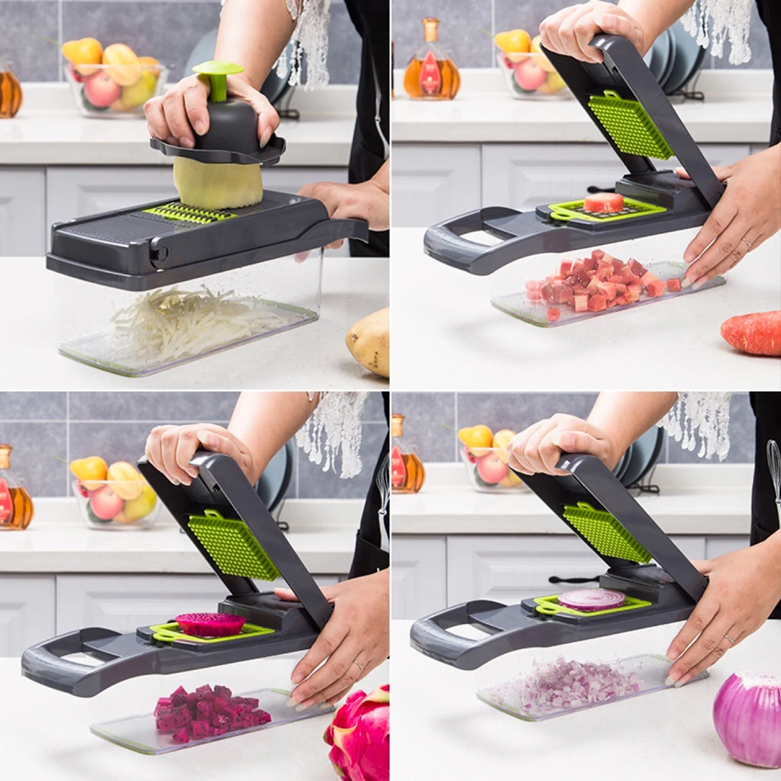 Multifunctional Vegetable Cutter Adjustable Grater Shredding Artifact  Kitchen Slicing Artifact Manual Grater Kitchen Tool - AliExpress