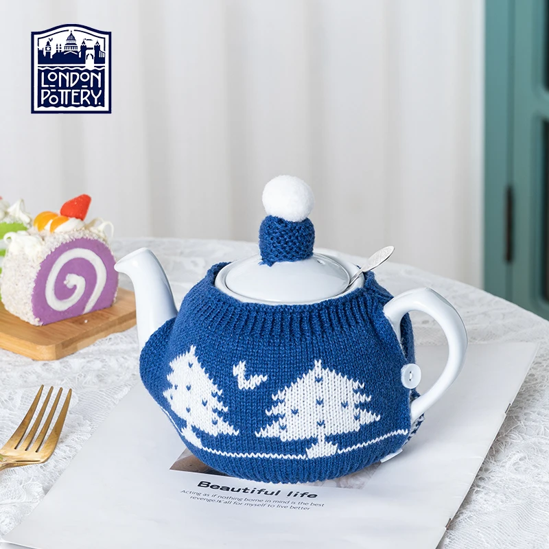 London Pottery Teapot Knit Cover 80% Wool Knit Cover kettle fabric cover tea cozy for 600ml Teapot Cute tea cozy decoration