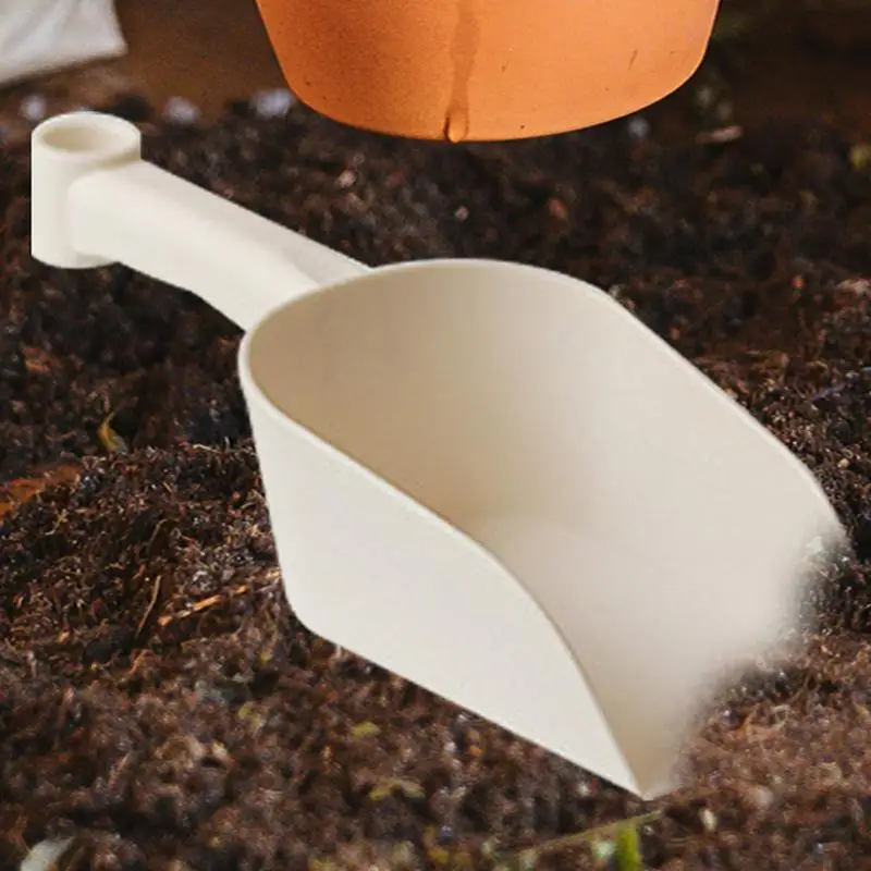 Portable PP Garden Scoop Lightweight Shovel Spoons Sturdy Non-Slip Comfortable Grip Cat Litter Spades For Indoor Planting Flower
