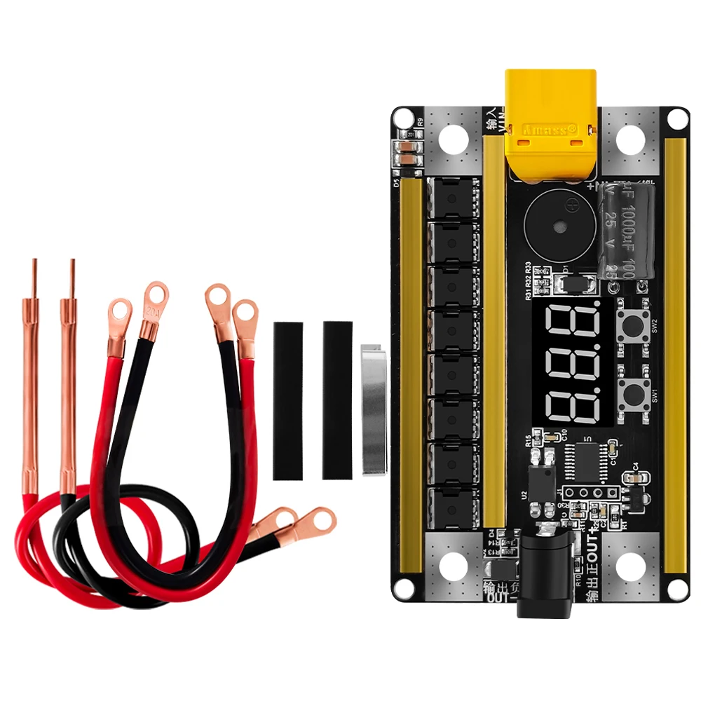 

F50 8V-24V LED Spot Welder DIY Kit 99 Gears of Power Adjustable Spots Welding Control Board for 18650 Battery 0.2mm Nickel Sheet