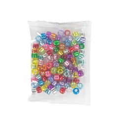 Rainbow Rubber Band Diy Accessories Candy Colored Beads Square Letter Beads Acrylic Beads 10 Pieces 25 Pieces Packaging