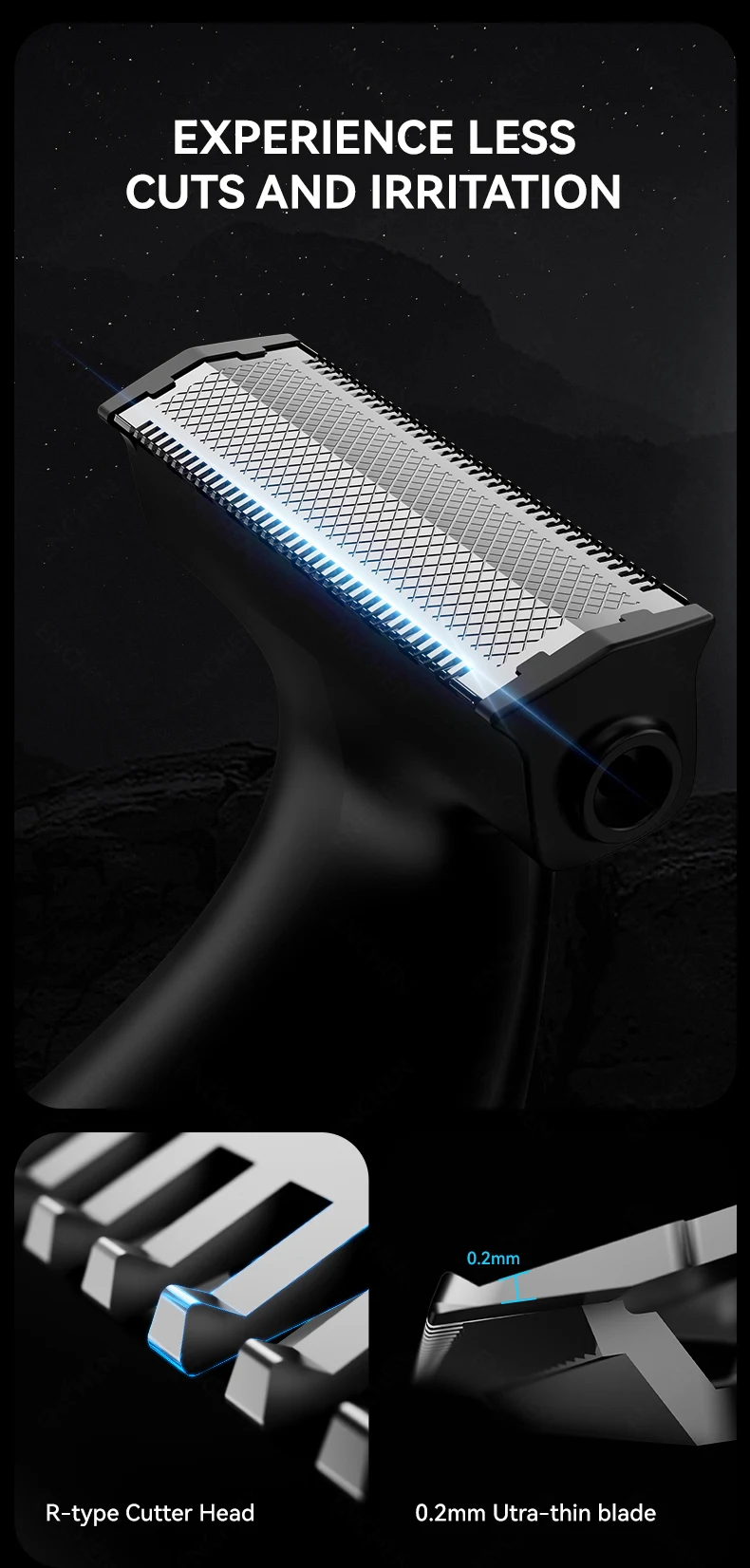 ENCHEN Spark 5 Waterproof Electric Shaver and Body Trimmer description image 6