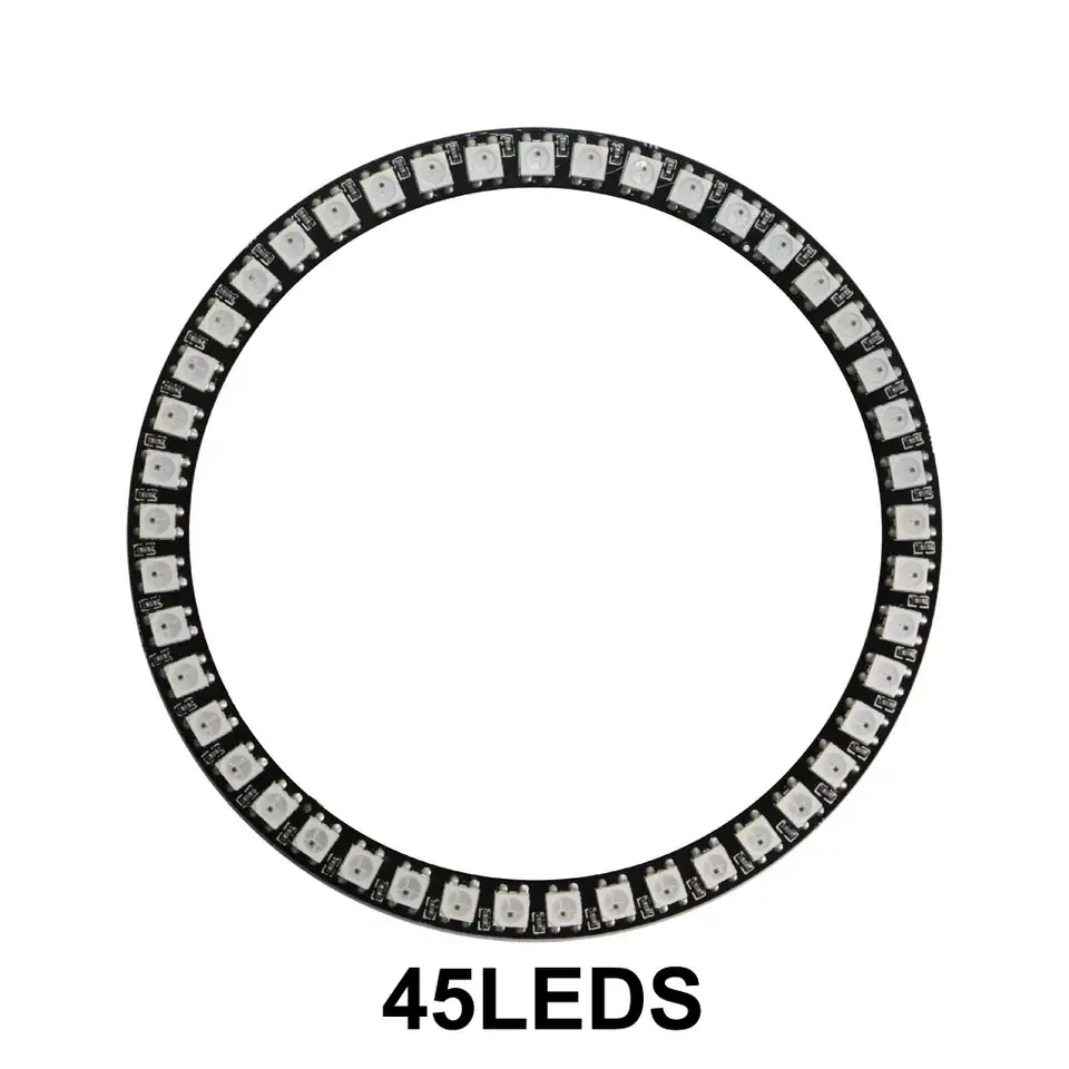 1-10PCS WS2812B Addressable LED Ring 8 16 24 35 45 241LEDS WS2812 5050 Built-in RGBIC Round Modules Light Lamp Smart Development image 15
