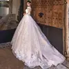 2024 Long Sleeve Lace Applique Wedding Dress Princess Ball Gown Wedding Gowns New Sweep Train Vestidos De Novia Customized 3