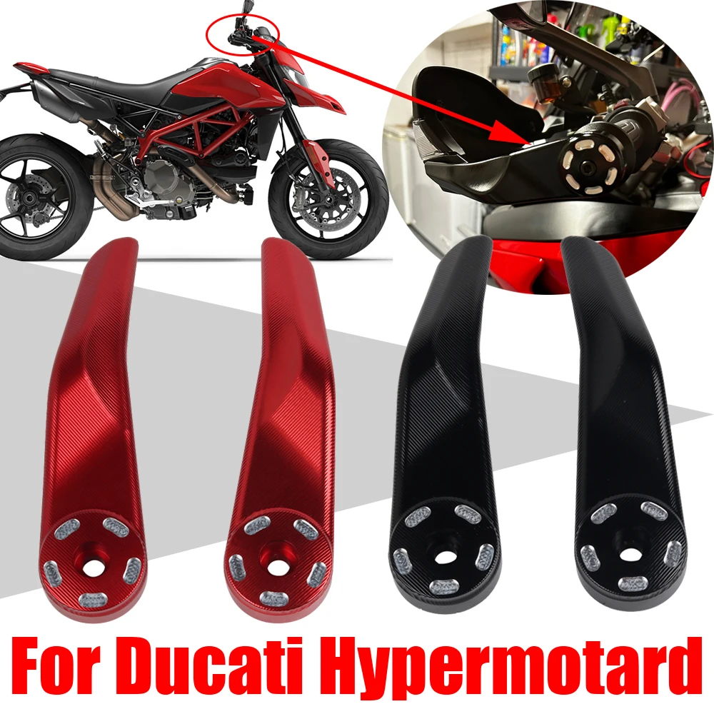Unbranded Black Handguard Pair For Ducati Hypermotard 821 & Hypestrada 820 (2013-2015) – PP/Acrylic
