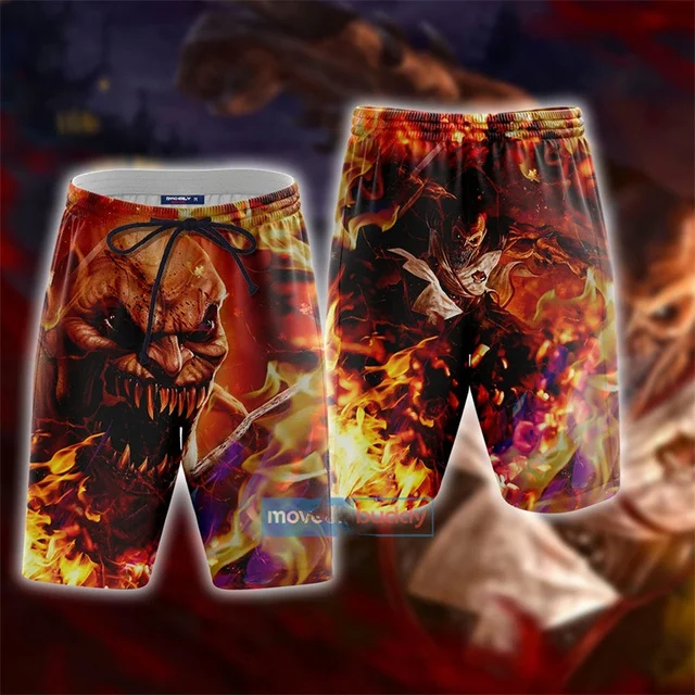 Game Mortal Kombat Graphic Board Shorts Men Summer 3D Printed Hawaiian Beach Shorts Hawaii Surf Short Swim Pants 6