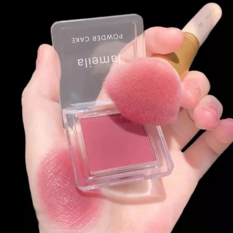 Face Blusher Matte Natural Cheek Tint Brighten Face Waterproof Contouring Cosmetics Blush Powder Soft Female Makeup 1pcs