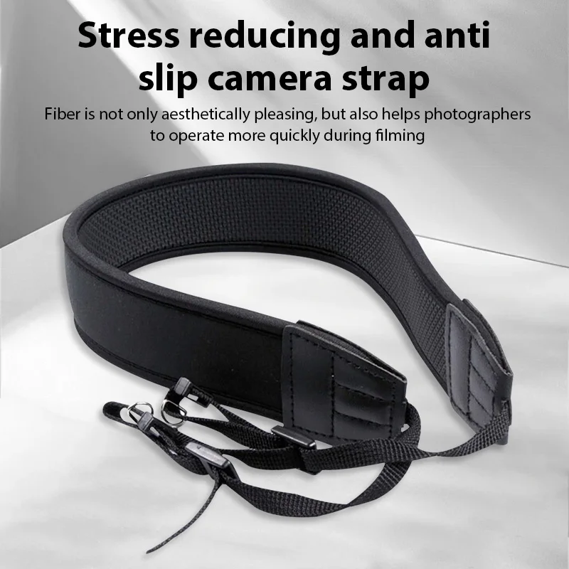Adjustable Black Anti Slip Camera Shoulder Strap Belt