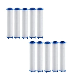 Enhanced High-Pressure Water-Saving Rotating Showerhead with Filter (10pcs filter element)