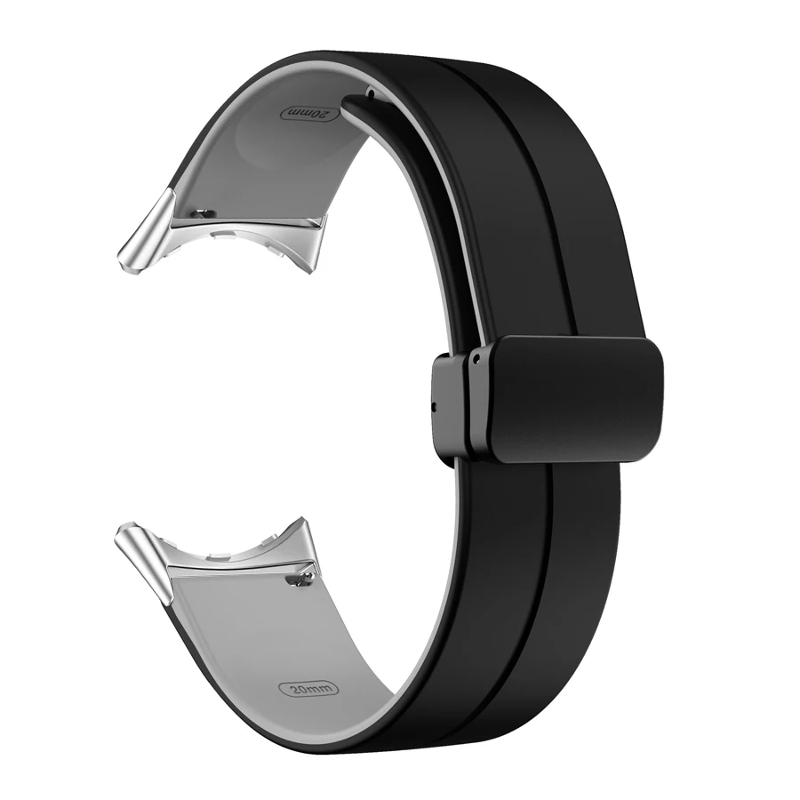 Silicone Magnetic Buckle Strap for Pixel Watch - Adjustable and Comfortable Replacement Wristband Bracelet