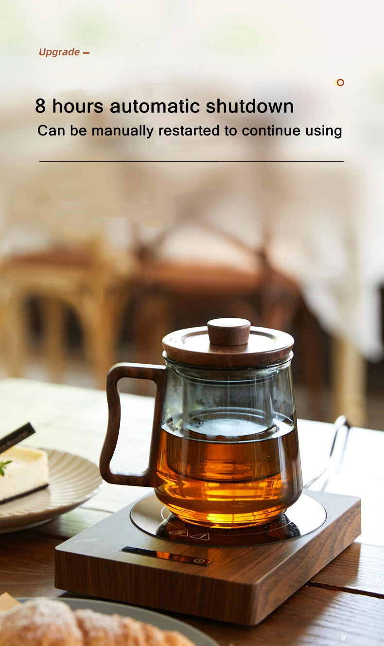Description Picture 6 of item100℃ Cup Heater Mug Warmer Hot Tea Makers Automatic Warmer Coaster 5 Gear Temperature Cup Heaters Coffee Milk Tea Heating Pad