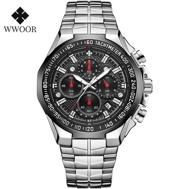 Relogio Masculino WWOOR Men Watches 2022 Top Brand Luxury Wrist Watches Men Male Gold Big Golden Chronograph Wristwatch Man 