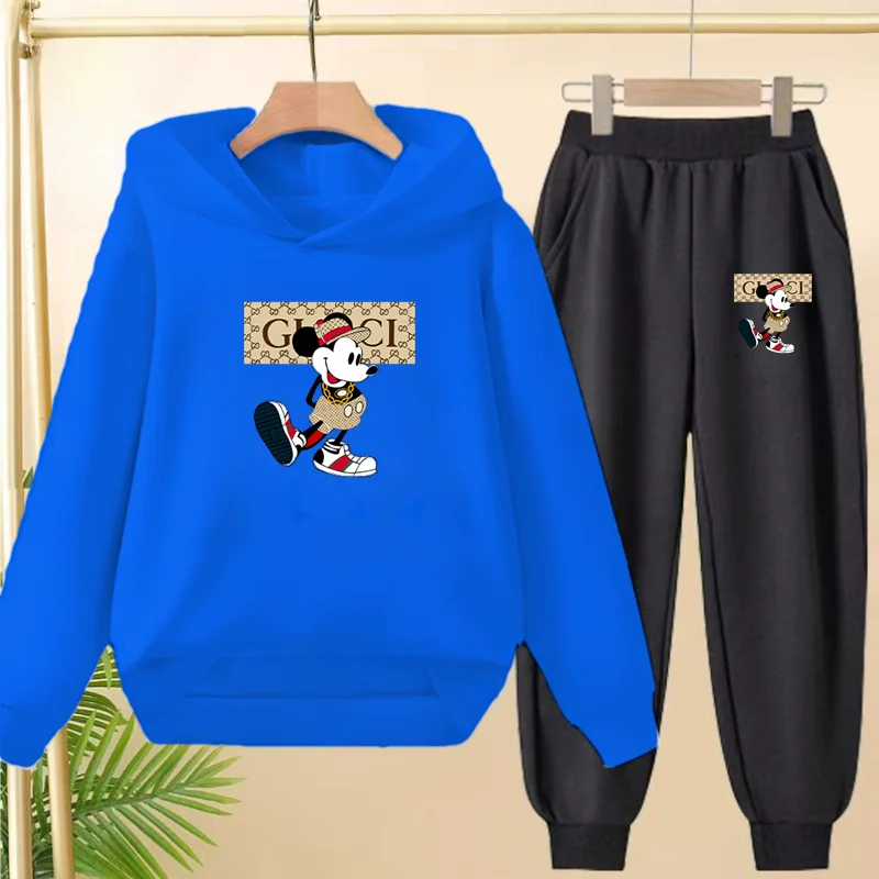 Ensemble Jogging Mickey Bleu & Noir | Sweat à Capuche Cool