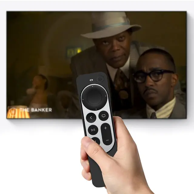 Szilikon Távoli Bőr Az Apple Tv Siri Tokhoz Remote (2. Generációs) 2021 Védő Burkolat Csuklópántokkal - Image 6
