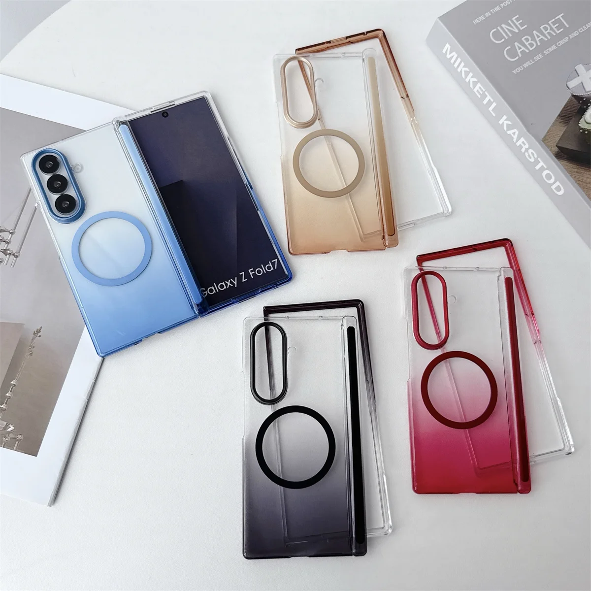 Clear Shockproof Magnetic Phone Case with Wireless Charging