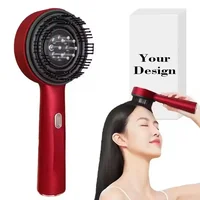 Peigne de Massage électrique Portable à lumière rouge, 3 Modes, peigne Laser pour follicules pileux sur la tête, applicateur d'huile essentielle 4