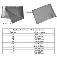 VEIDADZ Projector Screen 100 120 133 Inch 16:9 Foldable Anti-Light Grey Reflective Cloth Portable Projection Screen For Home - Image 6