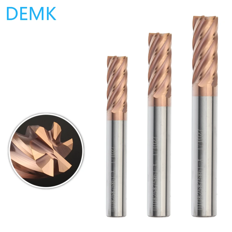 HRC50 55 65 Carbide End Mills Alloy Tungsten Steel Milling Cutter Cutting Tool For CNC Maching Coating Flat End Mill 2/3/4 Flute ball nose cutter