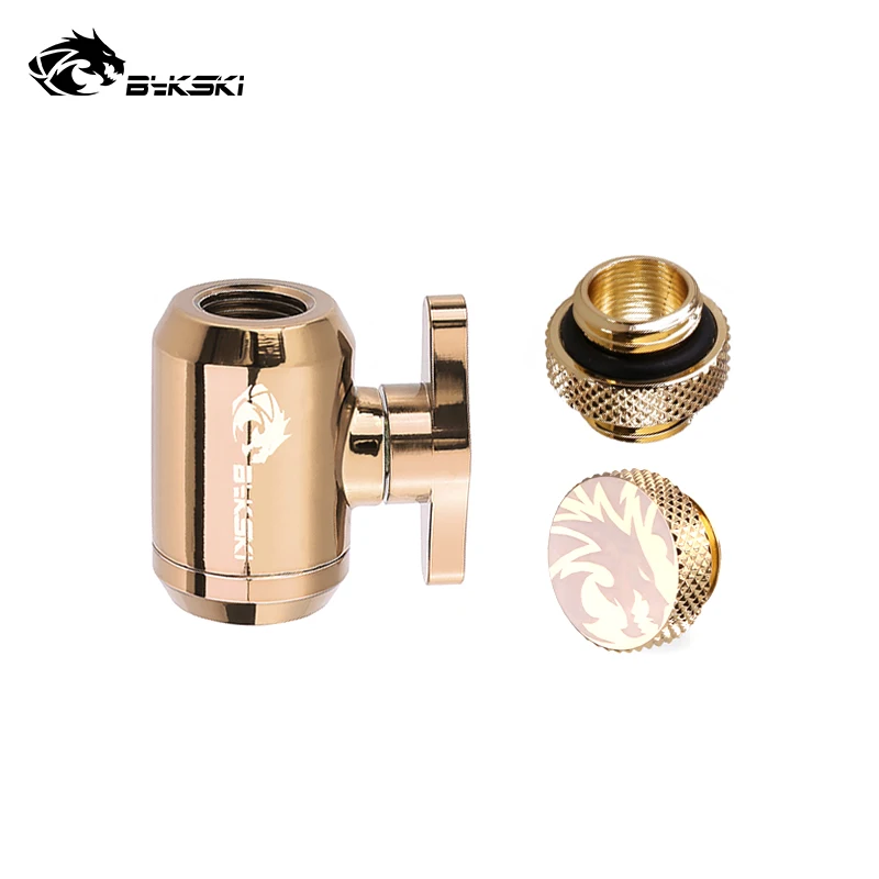 Bykski Kit Interruptor de Válvula de Água Dupla Fêmea g1 Thread Rosca para Computador Sistema Refrigerador Interruptor Mais Plugue Macho para Macho Encaixe - Imagem 3
