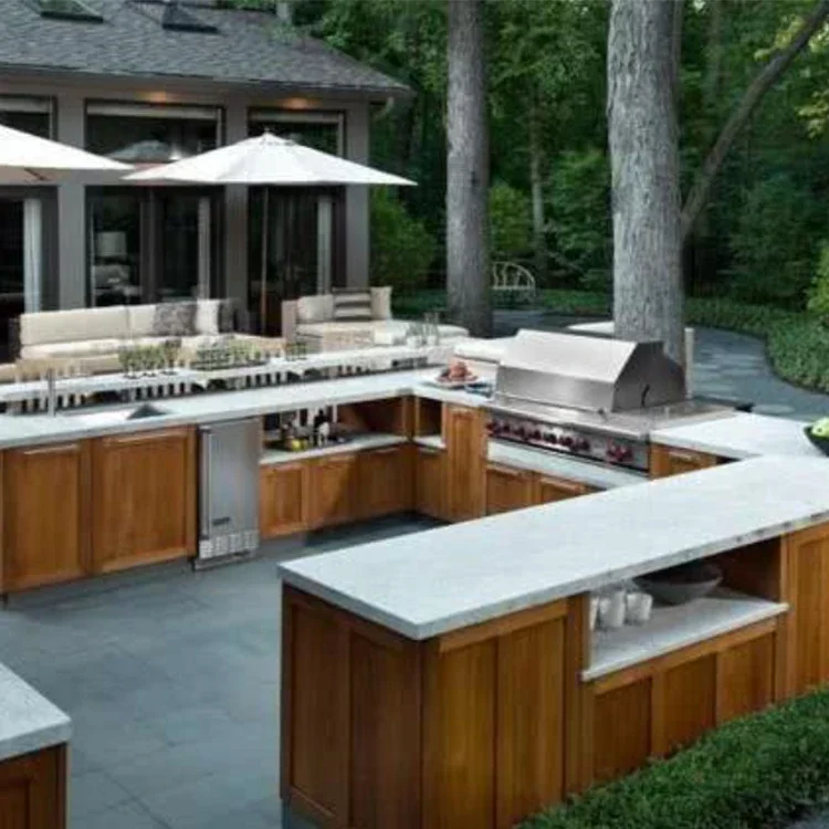 Stainless Steel Outdoor Bbq Kitchen Set High-end And Atmospheric Outdoor Kitchen Bbq Island Cabinets