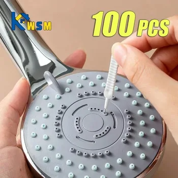 10-100PCS Spazzola per pulizia doccia Bagno Micro spazzola in nylon Ugello Strumenti per pulizia anti-blocco Accessori per il bagno 1