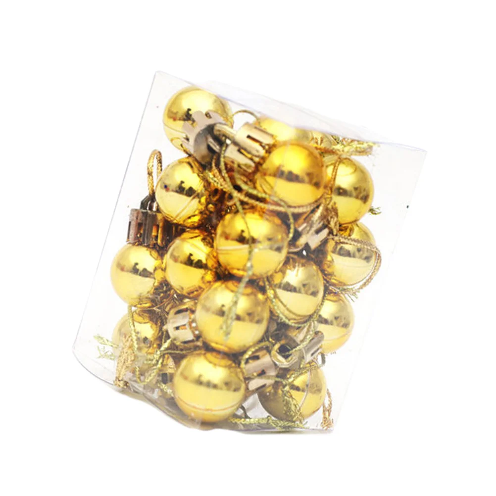 

Mini Christmas Balls Hanging Baubles Ornament Shatterproof Plastic Pendants Xmas Tree Mini Sphere Holiday Shiny