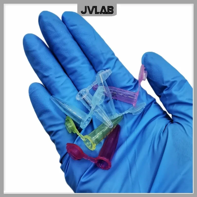 Microtubes Centrifuge Tube 0.5ml Lab Centrifugal Tube Colorful EP Bottom Tip PP Test Snap-cap 100/PK