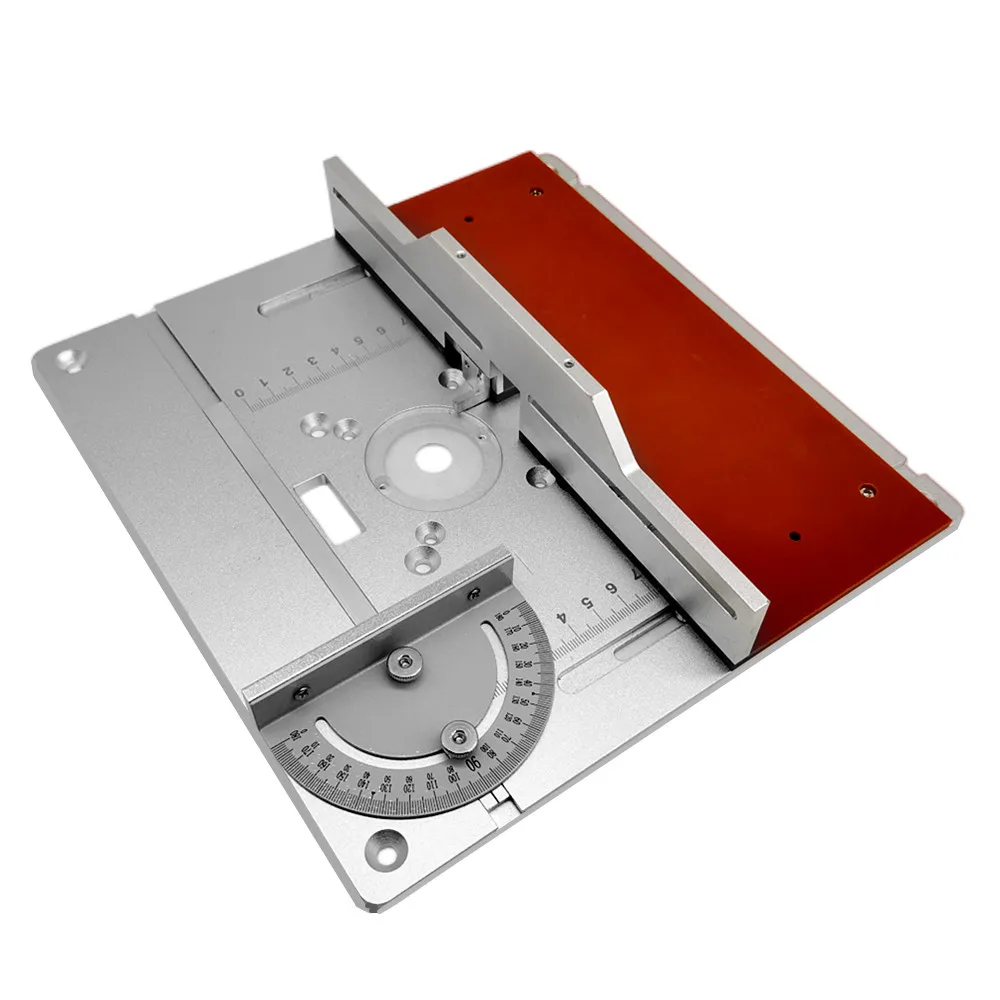 Router Plate Router Insert Plate Aluminium Router Table Insert Plate Electric Wood Milling Flip Board Tenon Backing and Miter Gauge Set Woodwork Router Table