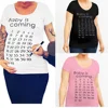Baby Is Coming Calendar Maternity T-shirt Clothing Pregnant Letter Print Baby Is Coming Pregnants Tops Blouse Short Sleeve Tops 1