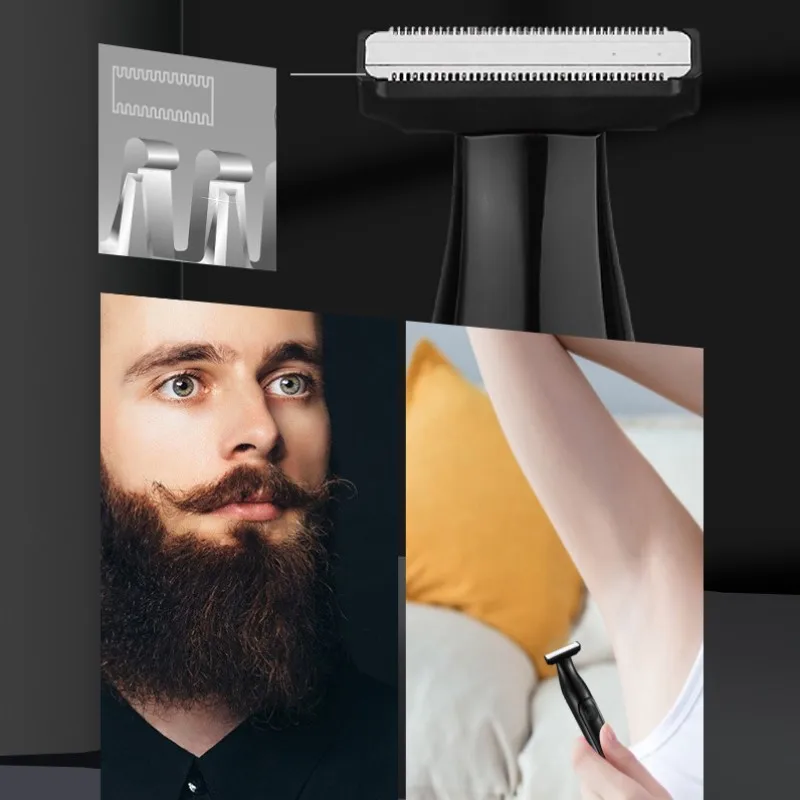 Electric shaver hair trimmer body trimmer Kemei KM-114 washable facial & body electric shaver beard hair trimmer for men grooming bald head shaving machine rechargeable