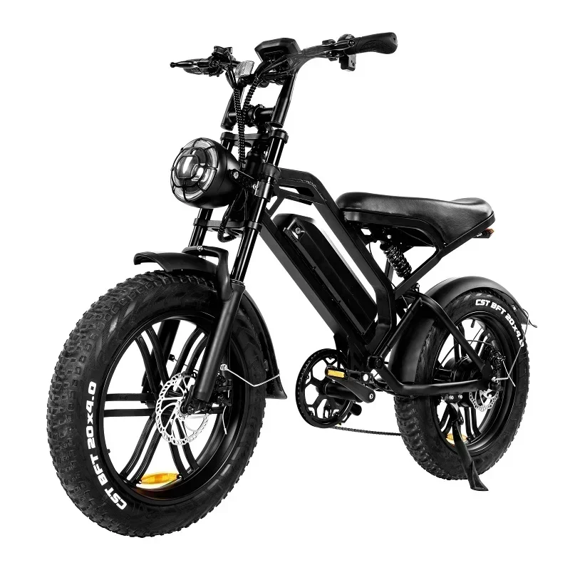 爆速モペットひねちゃ20a V20Pro-ワイドタイヤ付き電動自転車,1000W, 48V, 15Ah, 20インチ