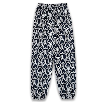 منتصف الخصر على شكل قلب السراويل الكاحل المطبوعة للنساء ، عارضة ، مريحة ، تنفس النسيج ، الرياضة في الهواء الطلق ، الحماية من الشمس ، فضفاضة ، السيدات 2