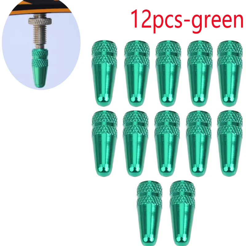Set of CNC Aluminum Ultralight Bike Valve Stem Dust Covers (6/12 Pieces)