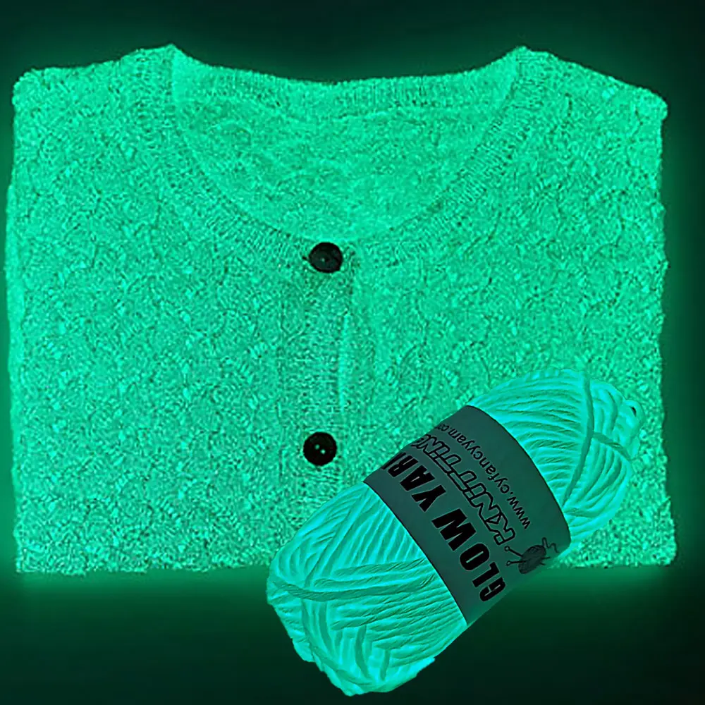 Luminous Yarn Glow In The Dark Polyester Yarn For Knitting Carpet Sweater DIY Sewing Knitting Accessories 70M