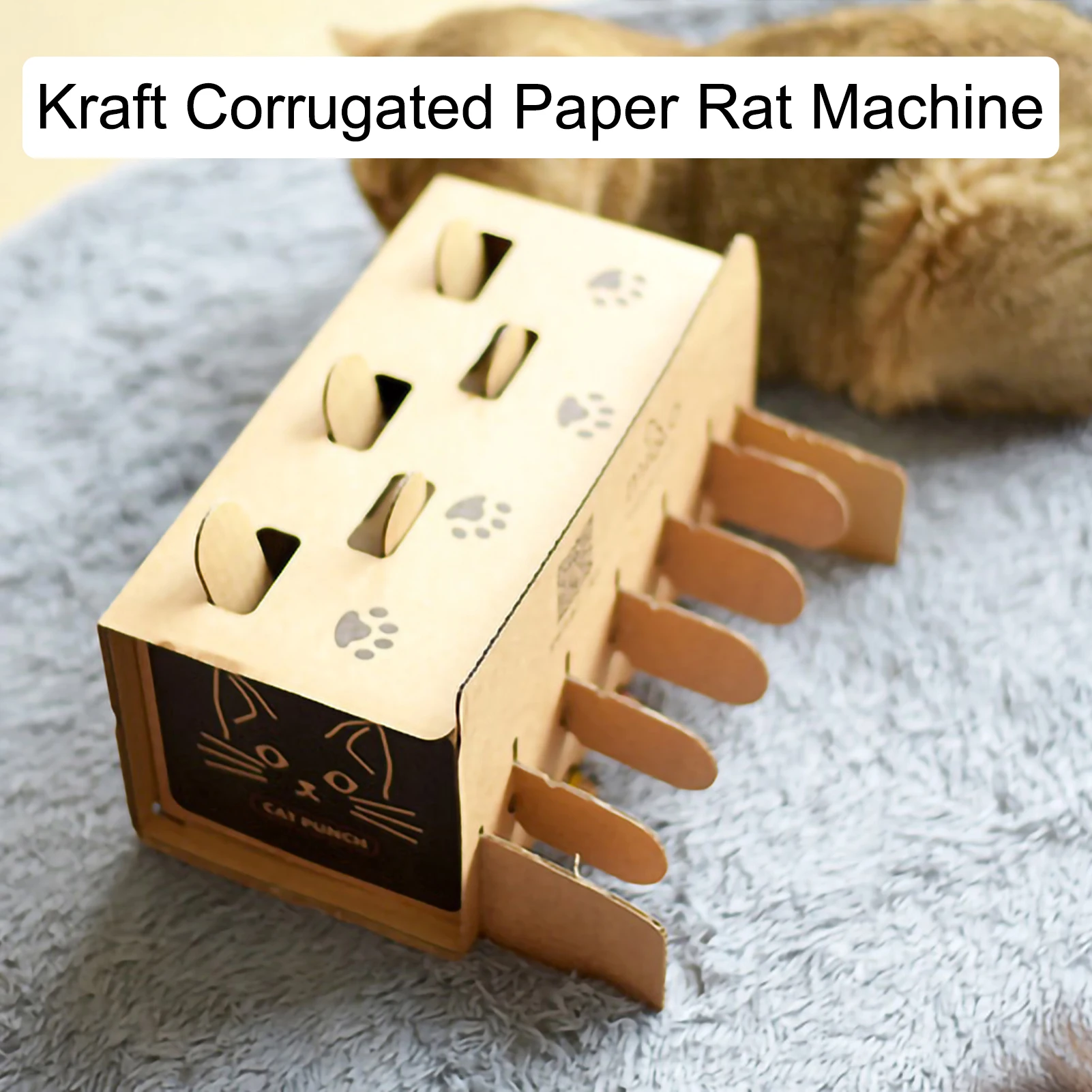 Cartone Interattivo Mole Mouse Gioco Giocattolo Fai Da Te Pop-Up Puzzle Esercizio Di Formazione Giocattoli Gatto Scratch Toy Pet Supplies Accessori Pe
