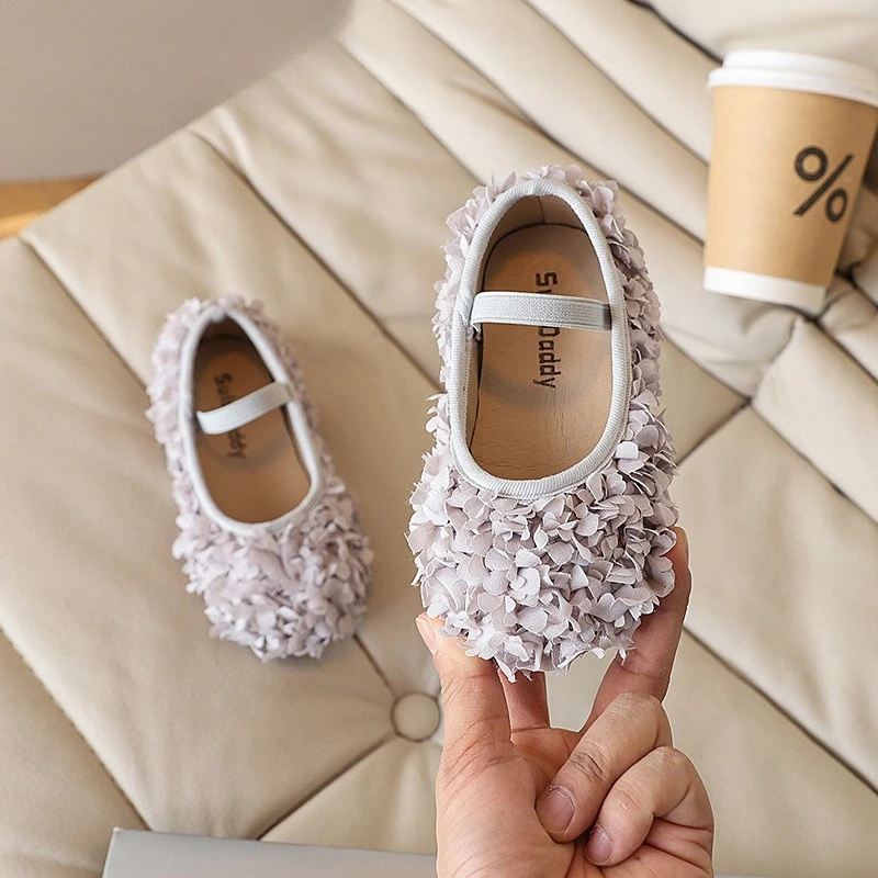 Brand Girl Shoe 2025Summer New Flower Princess Shoe Fairy Girl