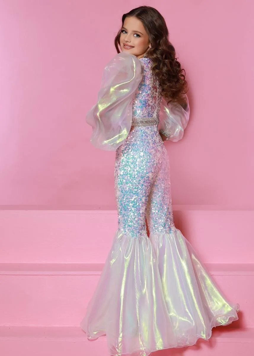 Sparkle Jumpsuit Girls Pageant Dresses Long Sleeves Sequins Flower Girl Dresses For Weddings Little Girls Baby Kids Customized