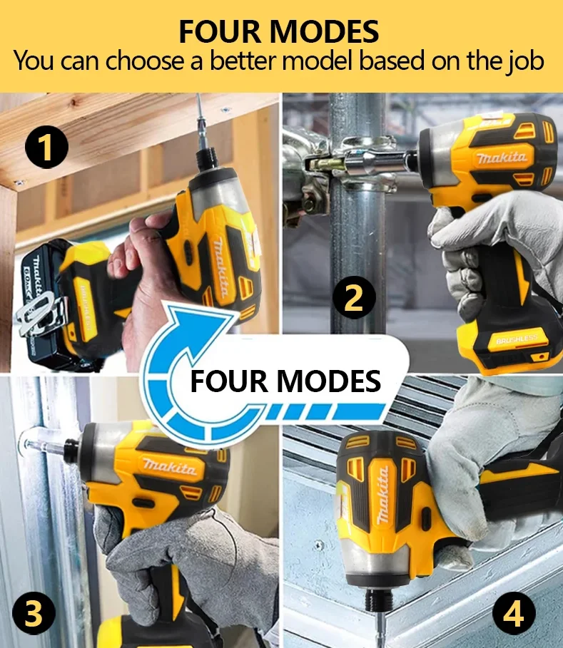 Makita 18V 무선 스크루 드라이버, DTD173 전기 드릴 도구, Ce 나사, 무선 드릴 전동 공구, 건설 브러시리스